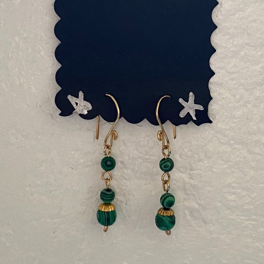 NWOT Malachite Drop earrings